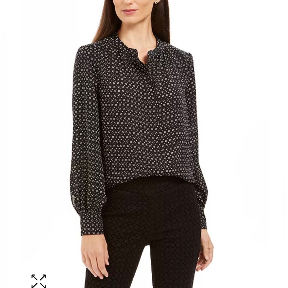 Charter Club Dot-Print Blouse, Medium, NWOT